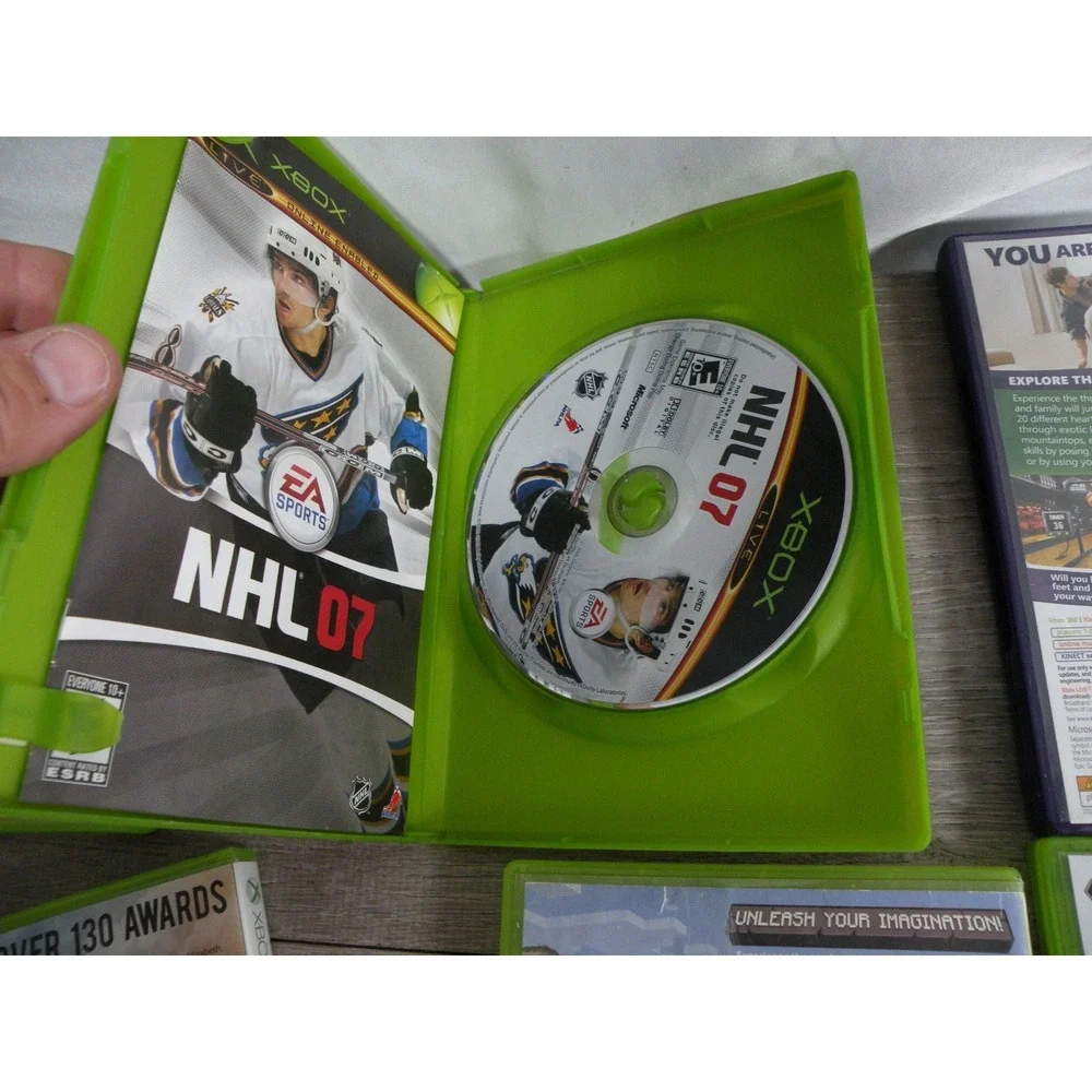 Xbox 360 Video Game Lot - Madden 09, NHL 07, Kinect Adventures & More! (8 Games)